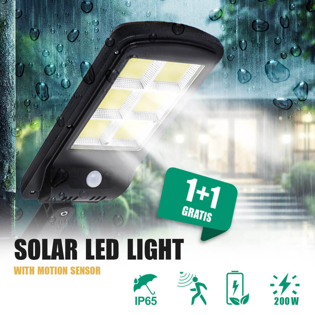 Solární LED lampa 200W 1+1 Zdarma